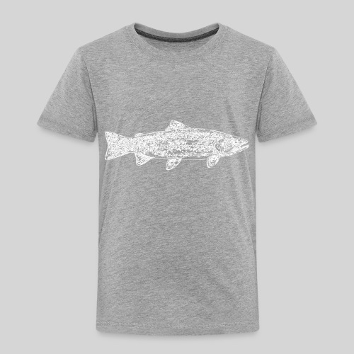Line trout white - Lasten premium t-paita