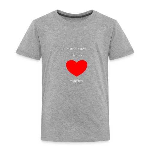 Antiquated Hearts Gothic White Lettering - Kids' Premium T-Shirt
