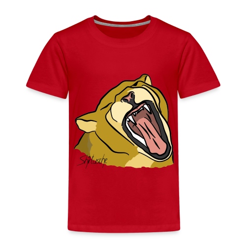 Gähnender / brüllender Löwe - Kinder Premium T-Shirt