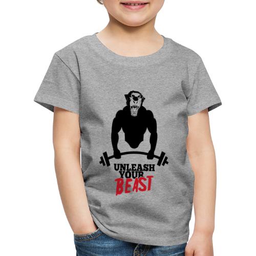 Entfessele dein Tier Bodybuilder - Kinder Premium T-Shirt