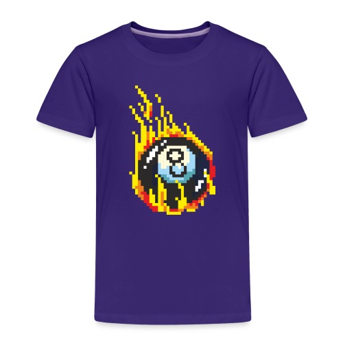 Pixelart No. 2 (Burning 8-Ball) - Farbe/colour - Kinder Premium T-Shirt