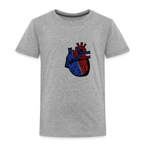 hjerte - Børne premium T-shirt