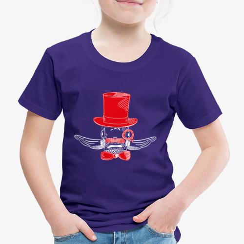 Elegant Hipster Fish - Mustache - Red - Kinder Premium T-Shirt