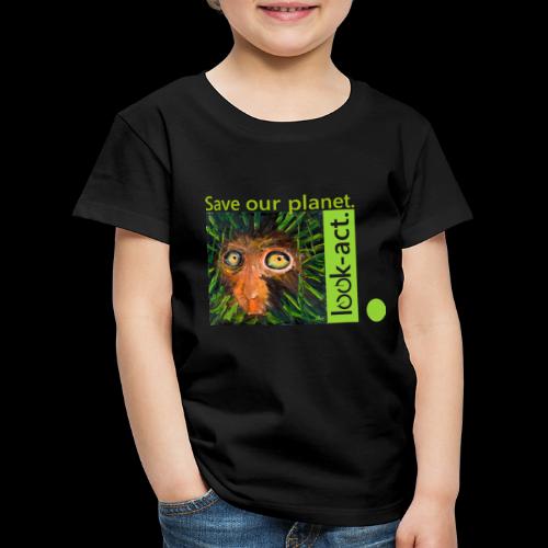 Save our planet. Affe im Regenwald - Kinder Premium T-Shirt