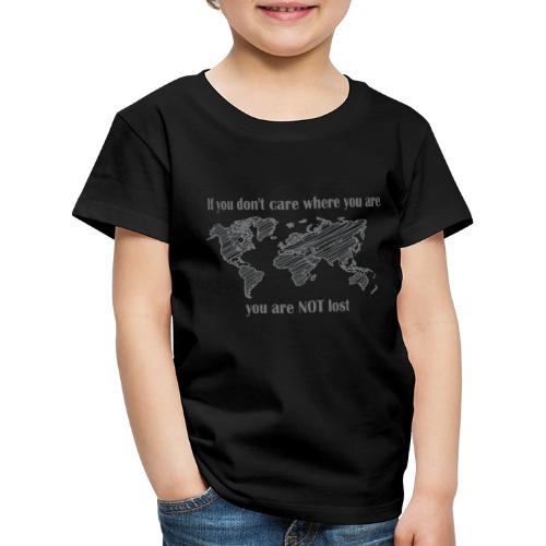 Logo in grau: NOT LOST - Kinder Premium T-Shirt