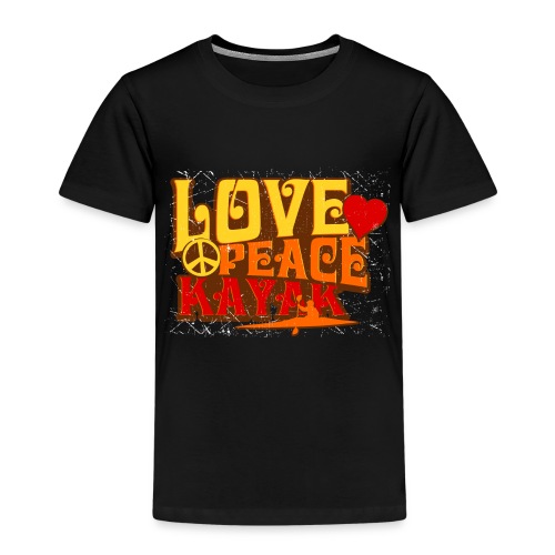 peace love kayak revised and final - Kids' Premium T-Shirt
