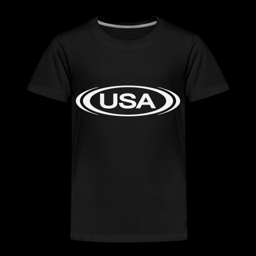 Sport shield USA Athletics label Sports Ring wave - Kids' Premium T-Shirt