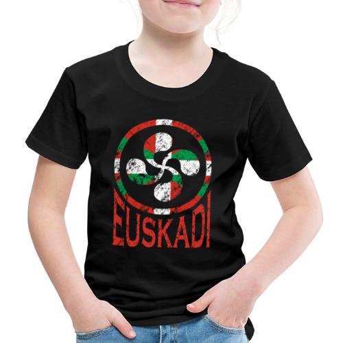 Bandera de Euskadi. Lauburu País Vasco. Ikurriña - Camiseta premium niño