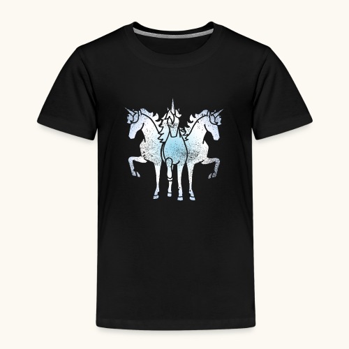 Jednorożec trojka metal grunge zabawny pomysł na prezent - Koszulka dziecięca Premium