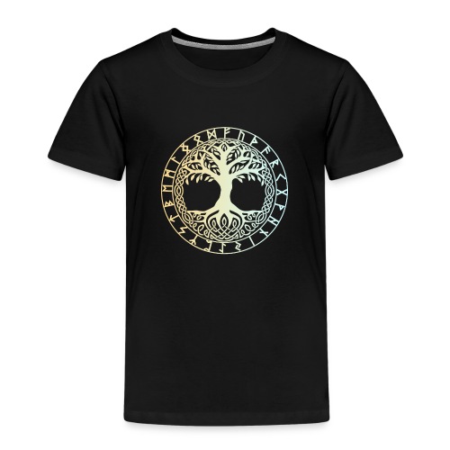 Wikinger Lebensbaum Yggdrasil Runenkreis - Kinder Premium T-Shirt
