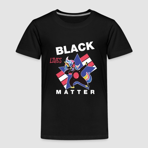 Dabbendes schwarzes Einhorn - Kinder Premium T-Shirt