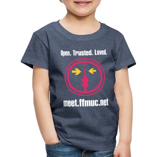 Freifunk Meet - Open-Trusted-Loved weiß - Kinder Premium T-Shirt