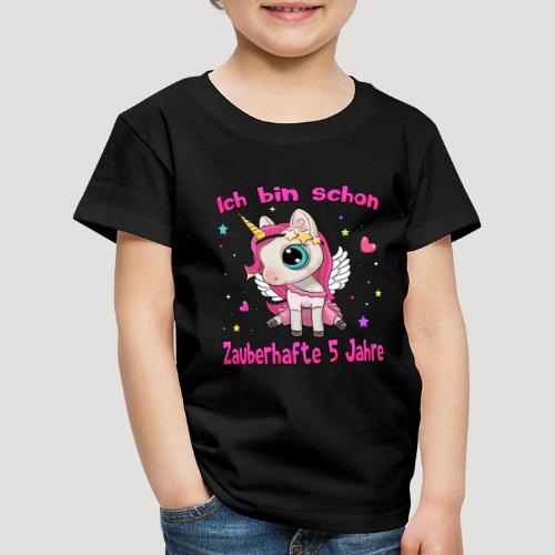 Mädchen Einhorn 5. Geburtstag Ich bin 5 Jahre - Kinder Premium T-Shirt