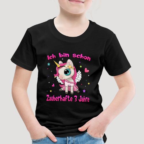 Mädchen Einhorn 3. Geburtstag Ich bin 3 Jahre - Kinder Premium T-Shirt
