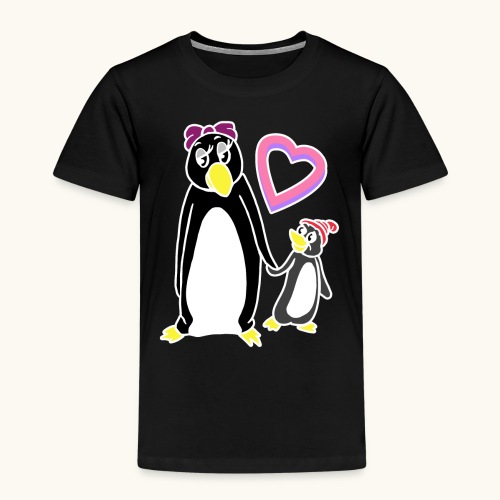 Śmieszne Pingwin Mama Babcia Prezent Pomysł Dzień Matki - Koszulka dziecięca Premium