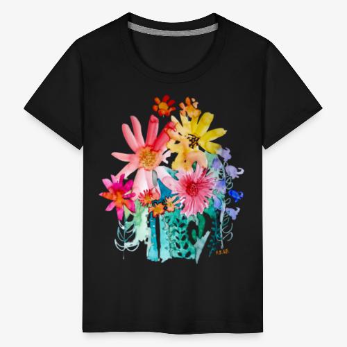 Blumenstrauß aquarell - Kinder Premium T-Shirt