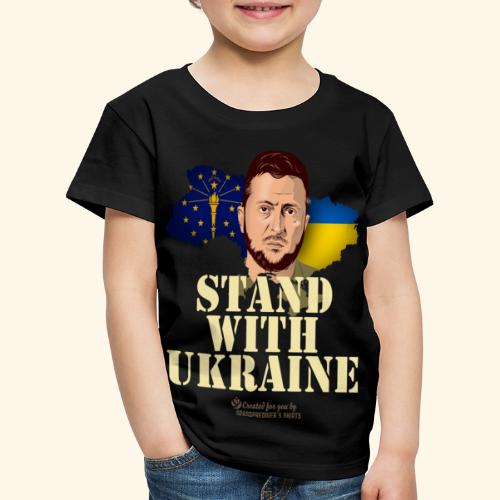 Ukraine Indiana Selensky Stand with Ukraine - Kinder Premium T-Shirt