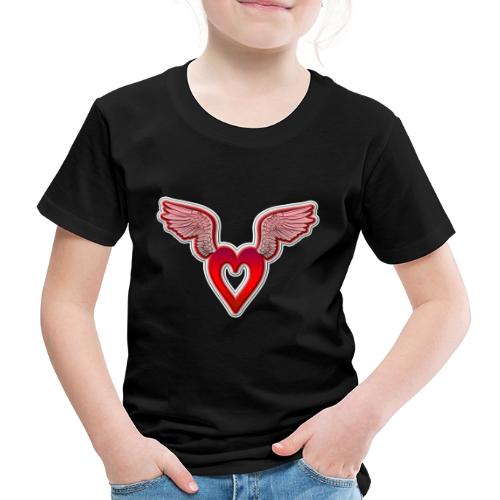 geflügeltes Herz - Kinder Premium T-Shirt