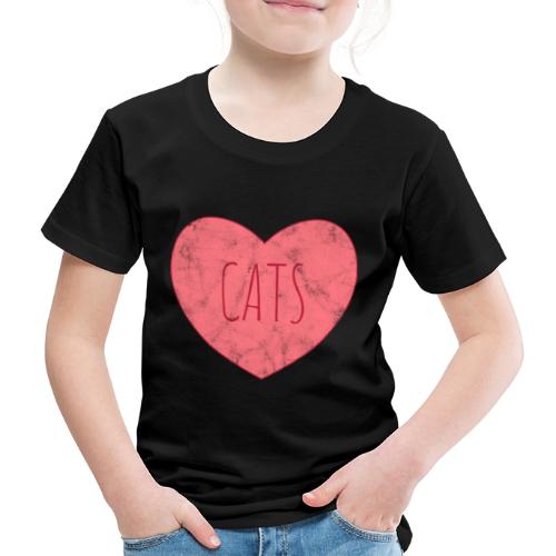 cats heart - T-shirt Premium Enfant