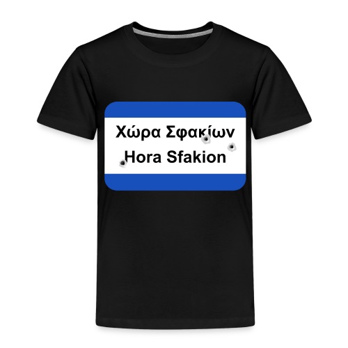 Zerschossenes Ortsschild Chora Sfakion Geschenk - Kinder Premium T-Shirt