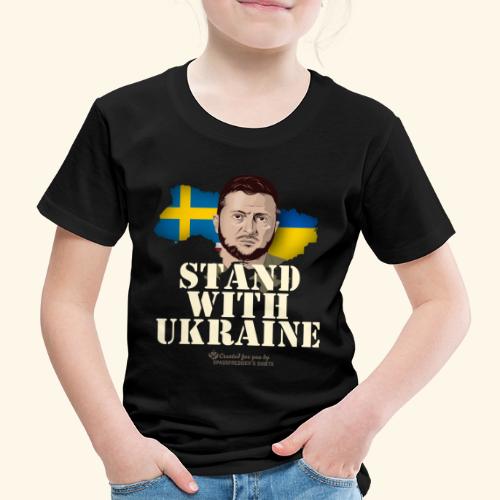 Ukraine Sverige Stand with Ukraine - Kinder Premium T-Shirt