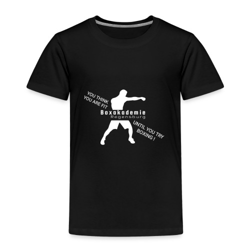Boxakademie Regensburg Logo Weiss mit Spruch - Kinder Premium T-Shirt