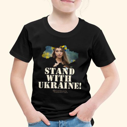 Ukraine Umriss junge Frau - Kinder Premium T-Shirt