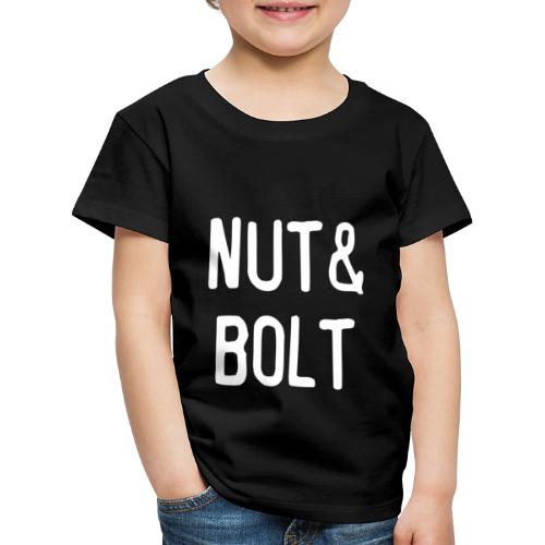 Brand Logo White by Nut & Bolt Apparel - Kids' Premium T-Shirt