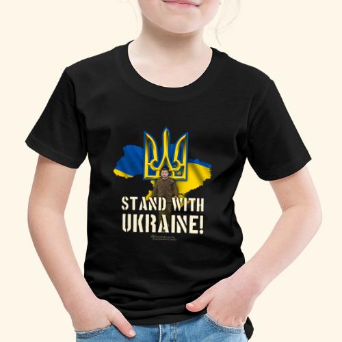 Ukraine Dreizack Selenskyj Stand with Ukraine - Kinder Premium T-Shirt