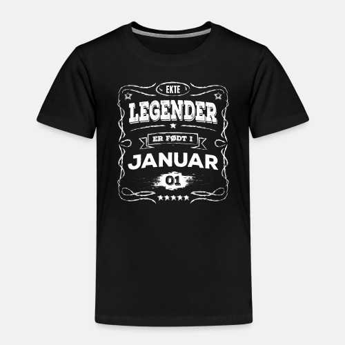 Ekte legender er født i januar - Premium T-skjorte for barn (ca 2-8 år)
