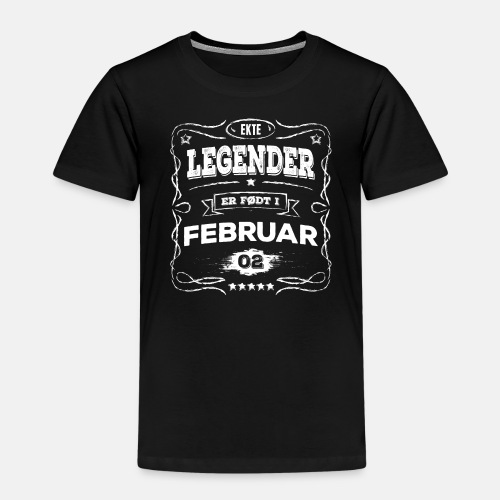 Ekte legender er født i februar - Premium T-skjorte for barn (ca 2-8 år)