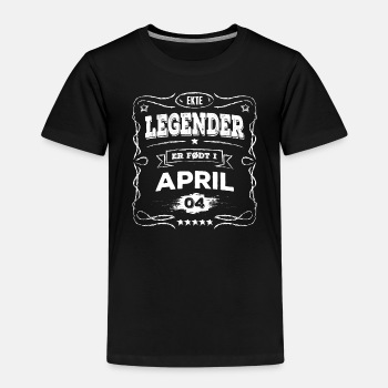 Ekte legender er født i april - Premium T-skjorte for barn (ca 2-8 år)