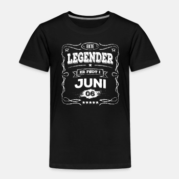 Ekte legender er født i juni - Premium T-skjorte for barn (ca 2-8 år)