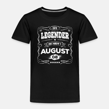 Ekte legender er født i august - Premium T-skjorte for barn (ca 2-8 år)