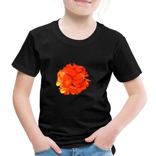 Pelargonie rot Sommer Blume - Kinder Premium T-Shirt