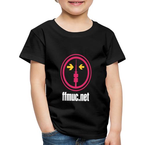 FFMUC Logo mit URL weiß - Kinder Premium T-Shirt