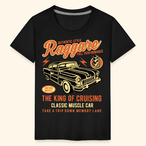 Raggare Vintage Custom Car T Shirt Design - Kinder Premium T-Shirt