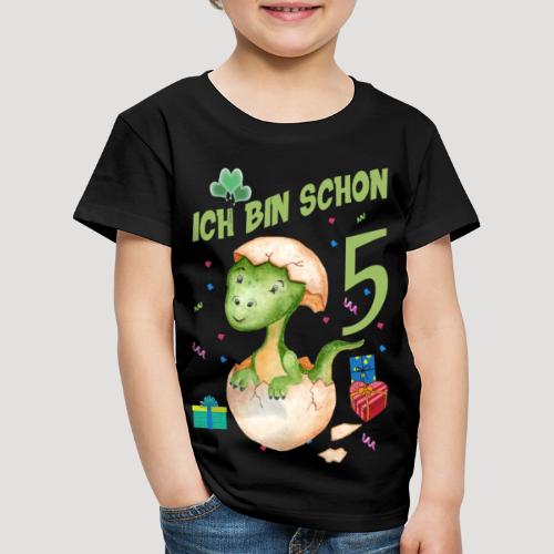 Geburstag 5 Jahre - Dinosaurier Geburtstagsshirt - Kinder Premium T-Shirt