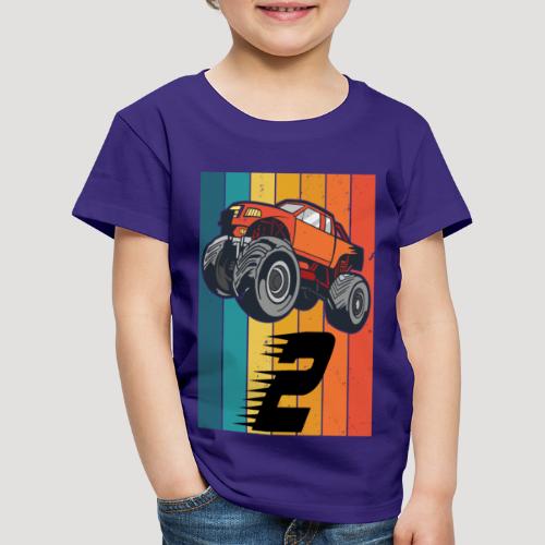 2 Jahre Junge Monstertruck Geburtstag - Kinder Premium T-Shirt