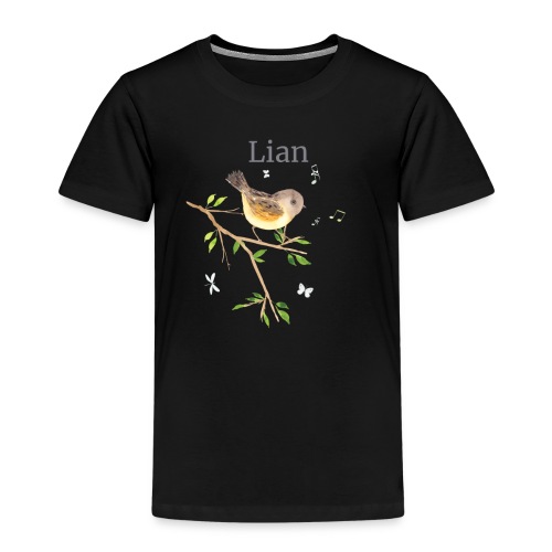 Waldtier Vogel Name Lian - Kinder Premium T-Shirt