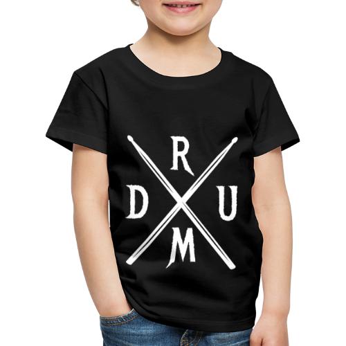 DRUM gekreuzte Drumsticks coole Schlagzeuger - Kinder Premium T-Shirt