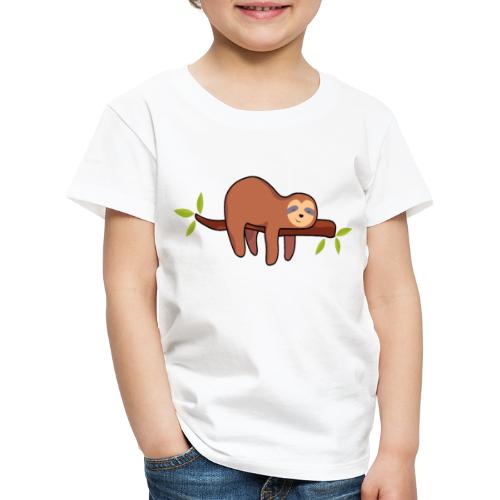Faultier Spruch Schlafen Schlafshirt Geschenk - Kinder Premium T-Shirt