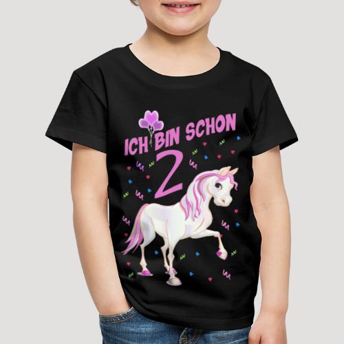 Geburtstagsshirt Pferd 2 Jahre Mädchen - Kinder Premium T-Shirt