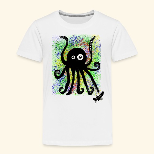 Sweet Octopus by BlackenedMoonArts, with logo - Børne premium T-shirt