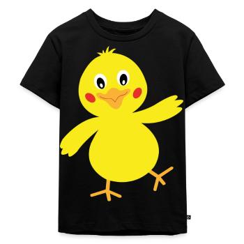 küken - Kinder Premium Bio T-Shirt - Schwarz - Vorne - Mikhail (115cm)