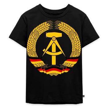 Armoiries de la RDA - T-shirt Premium bio Enfant - noir - Devant - Mikhail (115cm)