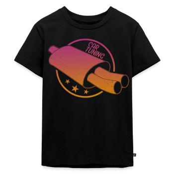 Auto Tuning Auspuff retro Geschenkidee - Kinder Premium Bio T-Shirt - Schwarz - Vorne - Mikhail (115cm)