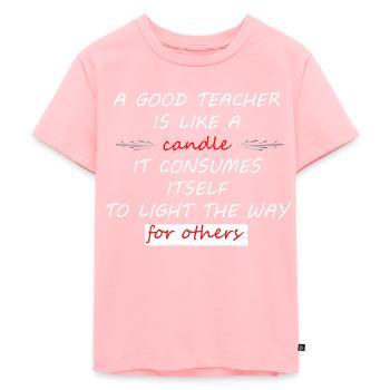 Teacher - Kinder Premium Bio T-Shirt - Rosa - Vorne - AI Model Kid Female (0cm)