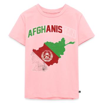 Afghanistan Flagge Land Patriot Naher Osten - Kinder Premium Bio T-Shirt - Rosa - Vorne - AI Model Kid Female (0cm)