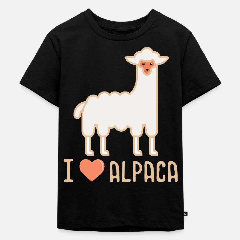 Dono d'amore di Alpaca - Maglietta ecologica premium per bambini - nero